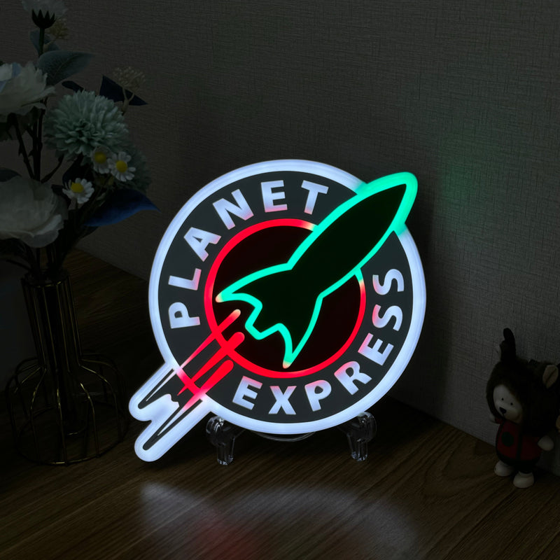 "Futurama Planet Express" Neon Like Sign, Futurama LED Sign, Futurama Wall Decor