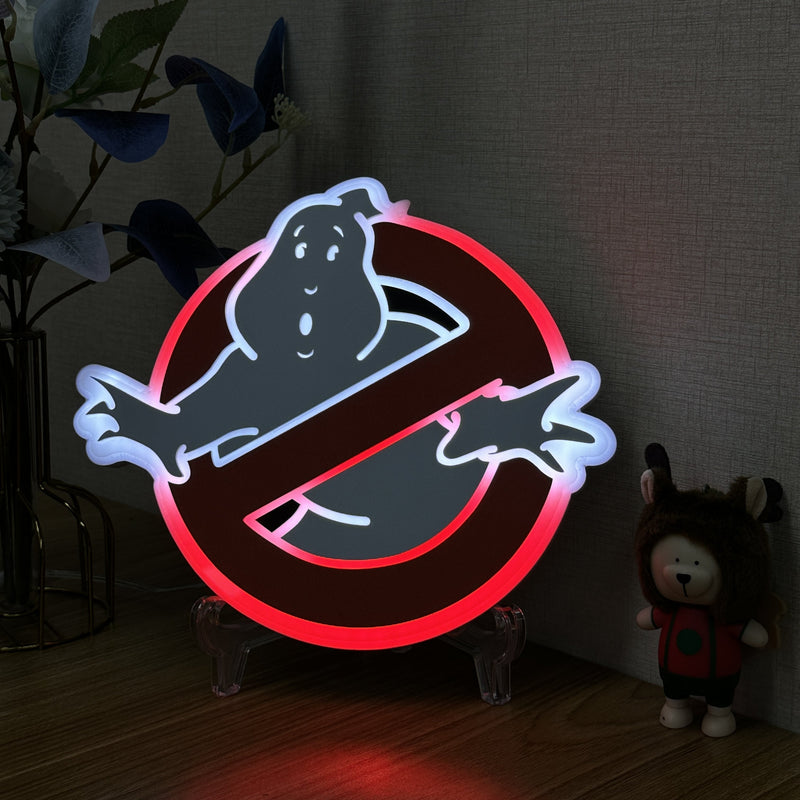 "Ghostbusters" Neon Like Sign, Ghostbusters LED Sign, Ghostbusters Room Decor