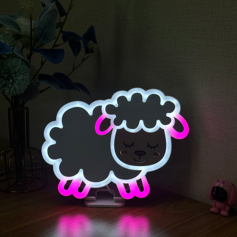 "Sheep" Neon Like Sign, Kids Room Decor, Sheep Wall Sign