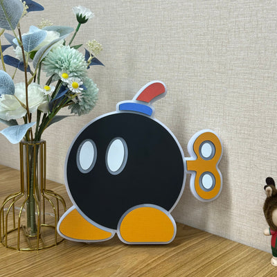 "Mario Bob-omb" Neon Like Sign, Mario LED Sign, Mario Game Room Decor