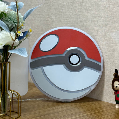 "Pokémon  Poke Ball" Neon Like Sign, Pokeball LED Sign, Pokémon Wall Decor