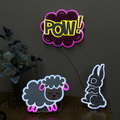 "Sheep" Neon Like Sign, Kids Room Decor, Sheep Wall Sign