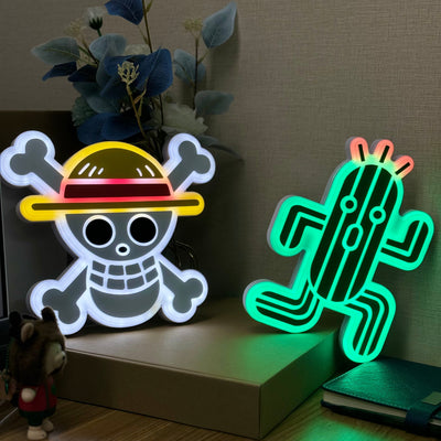 "Final Fantasy Cactuar" Neon Like Sign, Game Room Decor, Final Fantasy Wall Art