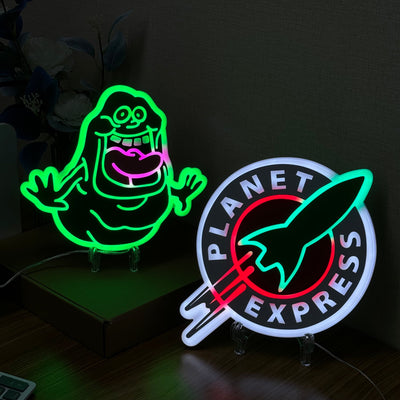 "Ghostbusters" Neon Like Sign, Game Room Decor, Ghostbusters LED Sign