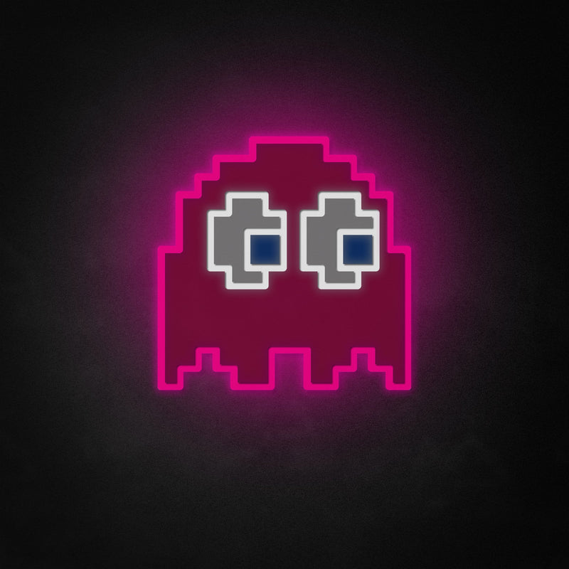 "Pac-Man Ghost" Neon Like Sign, Pac-Man Room Decor, Pac-Man Wall Decor