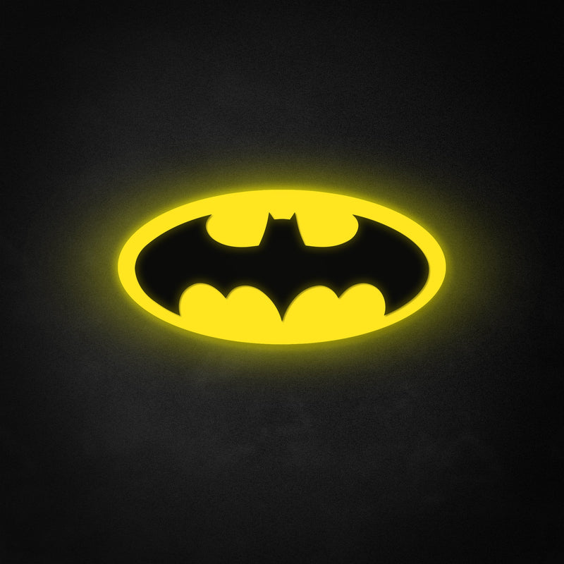 "Batman" Neon Like Sign, Batman Room Decor, DC Wall Art