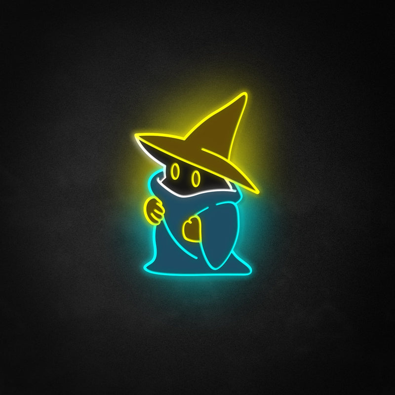 "Final Fantasy Black Mage" Neon Like Sign, Final Fantasy Game Room Decor