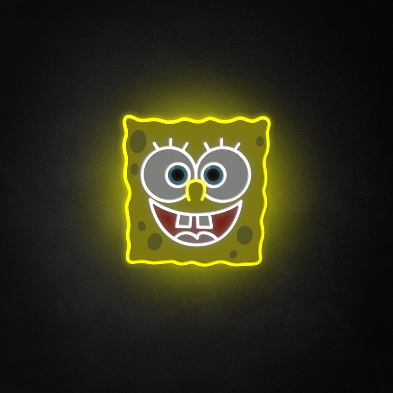 "SpongeBob" Neon Like Sign, Cartoon Room Decor, SpongeBob Room Decor