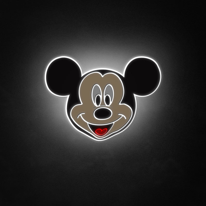 "Mickey Mouse" Neon Like Sign, Cartoon Room Decor, Mickey Wall Art