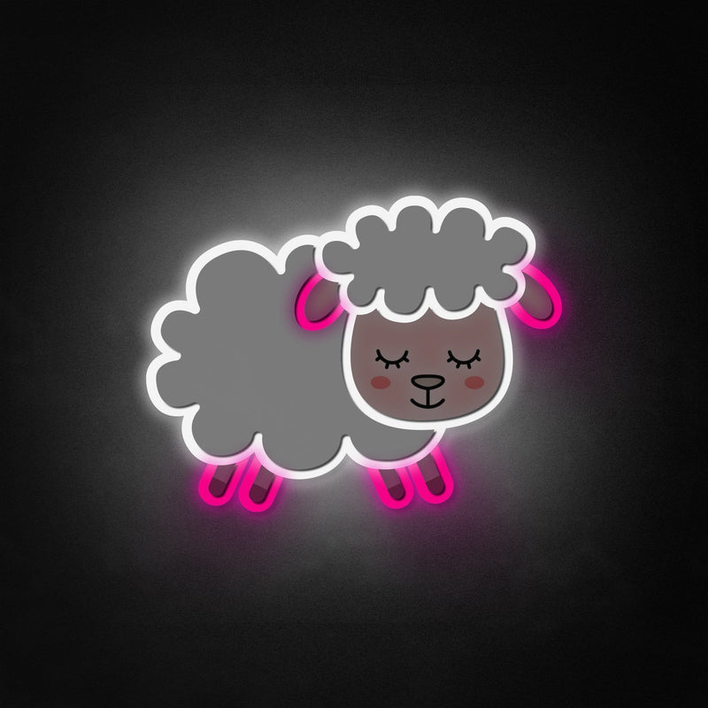 "Sheep" Neon Like Sign, Kids Room Decor, Sheep Wall Sign