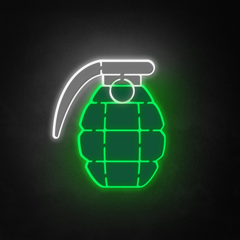 "Grenade" Neon Like Sign, Game Room LED Sign, Grenade LED Sign