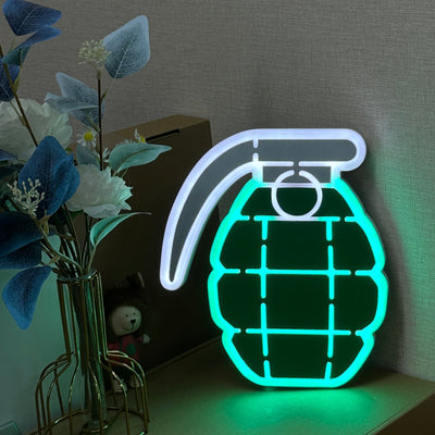 "Grenade" Neon Like Sign, Game Room LED Sign, Grenade LED Sign