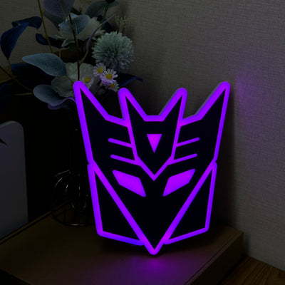 "Transformers Decepticons" Neon Like Sign, Transformers Room Decor, Transformers Wall Art