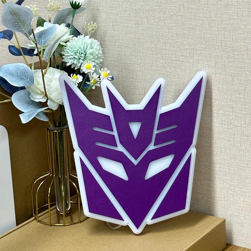 "Transformers Decepticons" Neon Like Sign, Transformers Room Decor, Transformers Wall Art