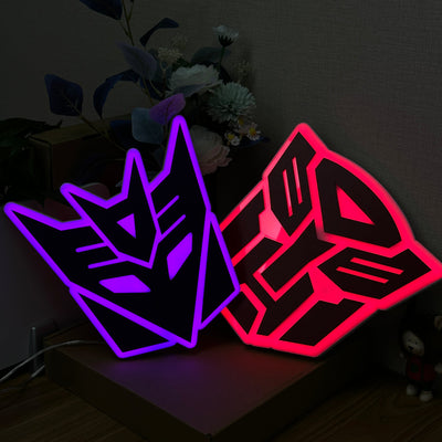 "Transformers Decepticons" Neon Like Sign, Transformers Room Decor, Transformers Wall Art