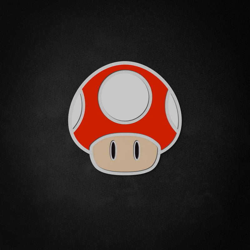 "Mario Super Mushroom" Neon Like Sign, Mario LED Sign, Mario Game Room Decor