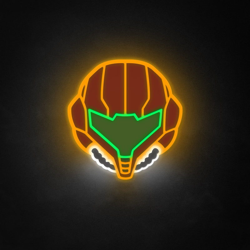 "Metroid Samus" Neon Like Sign, Metroid Game Room Decor, Metroid LED Sign