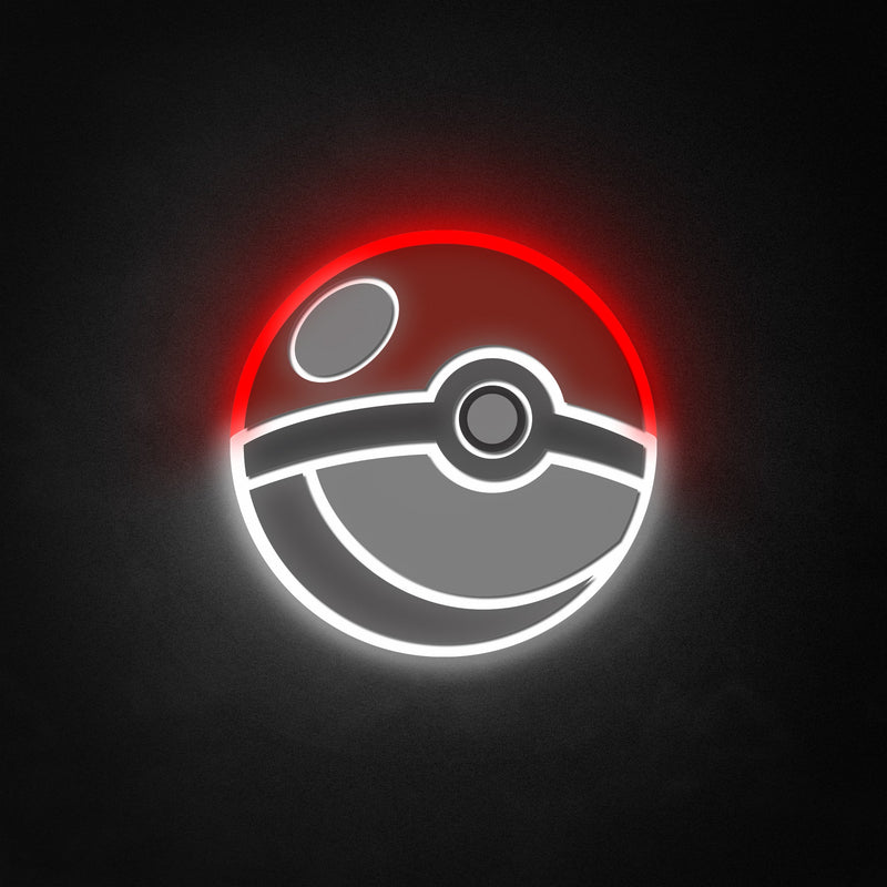 "Pokémon  Poke Ball" Neon Like Sign, Pokeball LED Sign, Pokémon Wall Decor