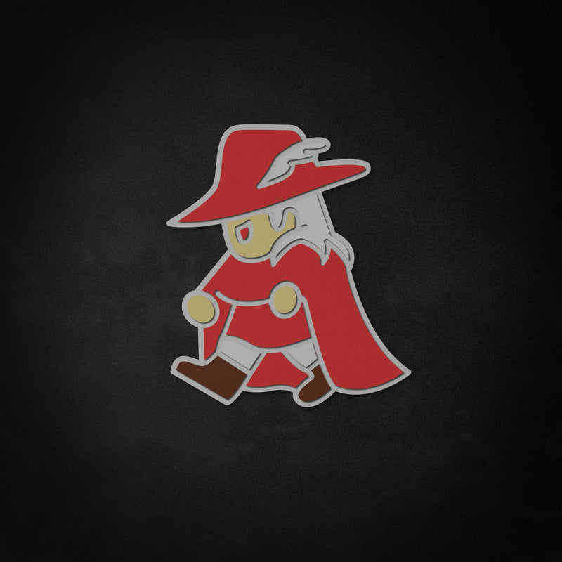 "Final Fantasy Red Mage" Neon Like Sign, Final Fantasy Wall Decor, Final Fantasy Room Decor