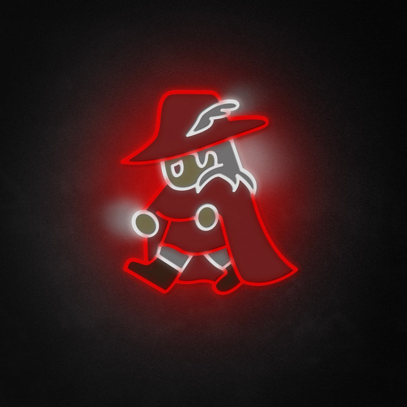 "Final Fantasy Red Mage" Neon Like Sign, Final Fantasy Wall Decor, Final Fantasy Room Decor