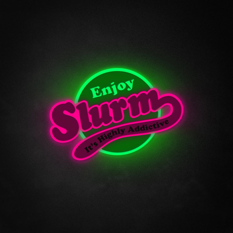 "Futurama Slurm Soda" Neon Like Sign, Futurama LED Sign, Futurama Wall Sign