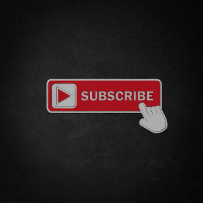 "Subscribe Button" Neon Like Sign, Subscribe LED Sign, Subscribe Wall Sign