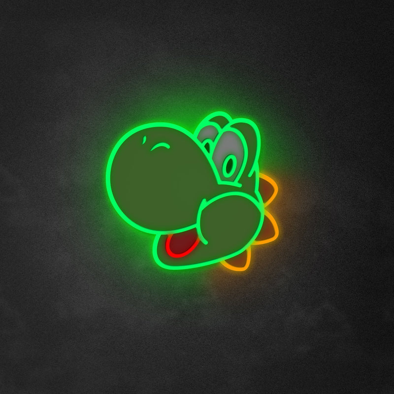 "Mario Yoshi" Neon Like Sign, Mario Yoshi LED Sign, Mario Yoshi Wall Art