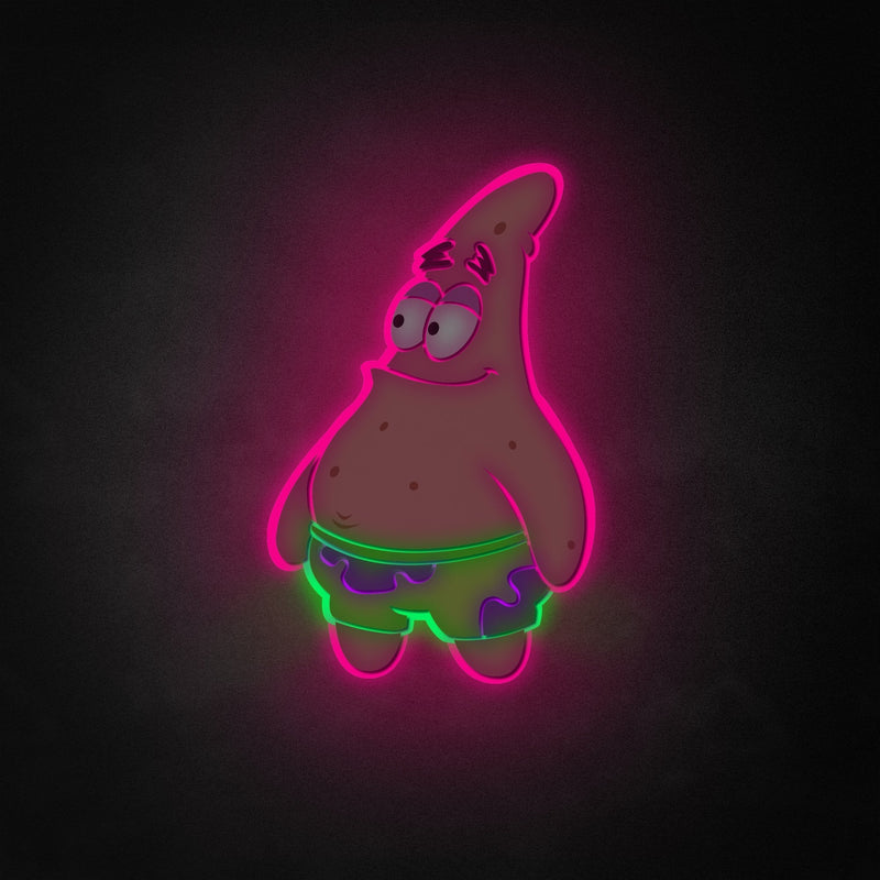 "SpongeBob Patrick Star" Neon Like Sign, Cartoon Room Decor, Patrick Star LED Sign