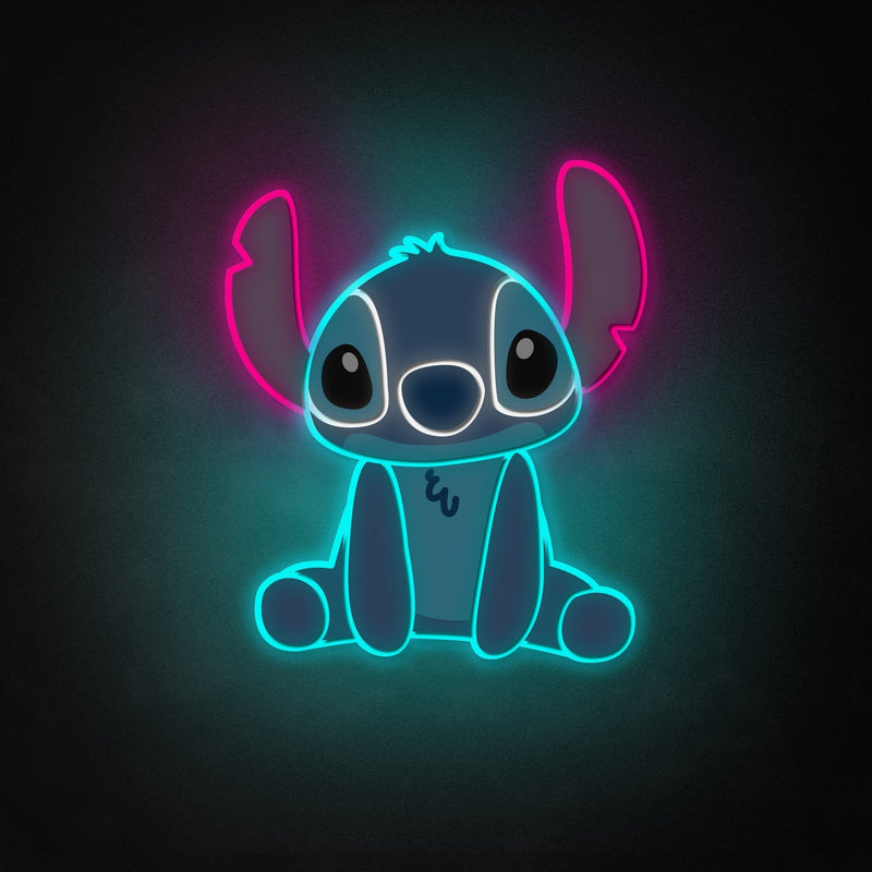 "Stitch" Neon Like Sign, Stitch LED Sign, Stitch Wall Decor