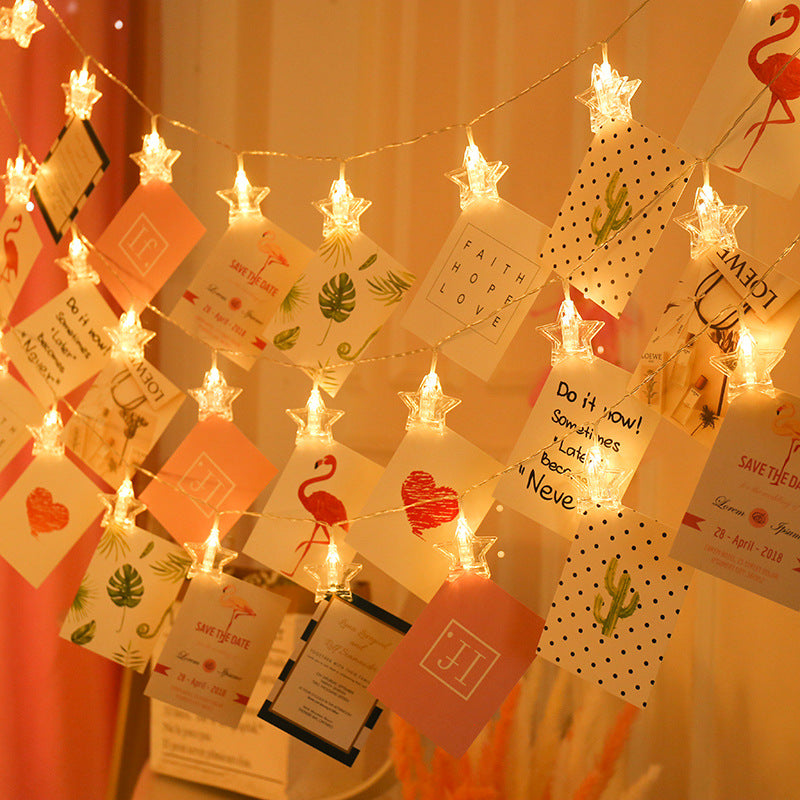 Photo Clip String Lights LED Starry Fairy Copper String Lights with Clips