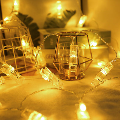 Photo Clip String Lights LED Starry Fairy Copper String Lights with Clips