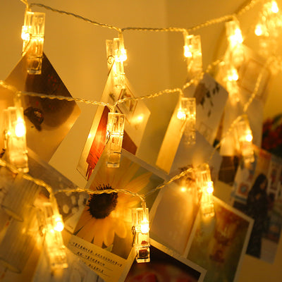 Photo Clip String Lights LED Starry Fairy Copper String Lights with Clips