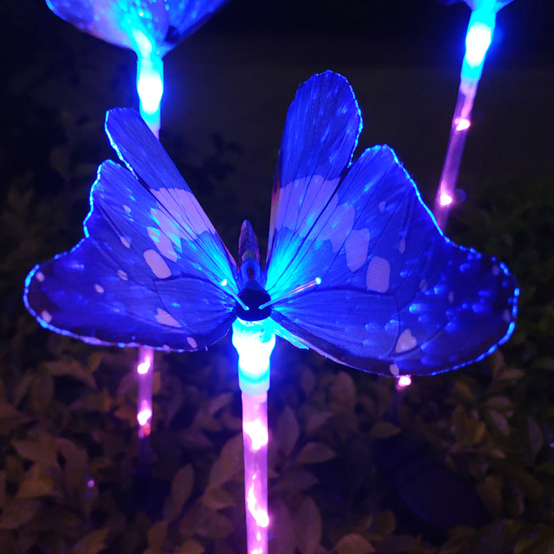 Solar Garden Light, Solar Butterfly Light, Solar Garden Decoration - Set Of 3