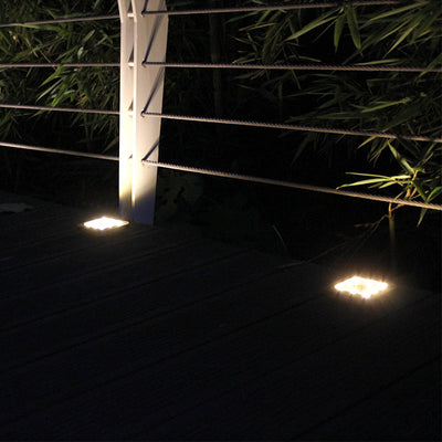 Solar Square Decking Light - Set of 4