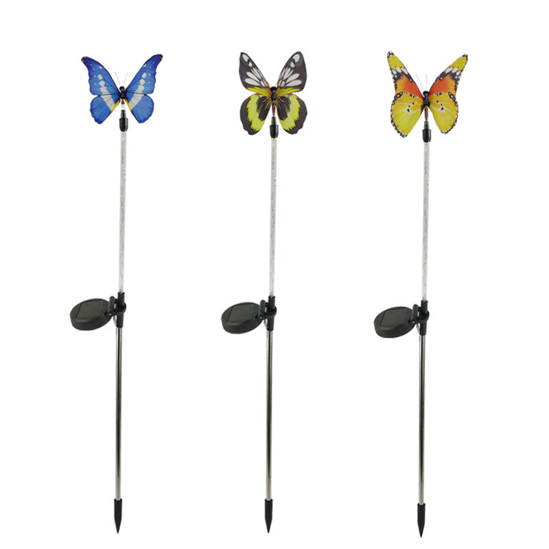 Solar Garden Light, Solar Butterfly Light, Solar Garden Decoration - Set Of 3