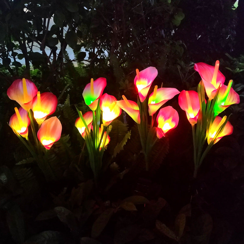 Solar Garden Light, Solar Calla Lily Flower Light, Solar Garden Decoration - Set Of 2