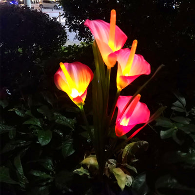 Solar Garden Light, Solar Calla Lily Flower Light, Solar Garden Decoration - Set Of 2