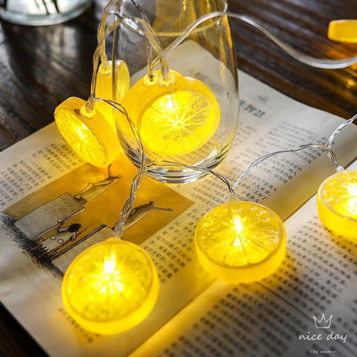 Novelty Lemon Orange Lime Slice Decor Fairy String Lights