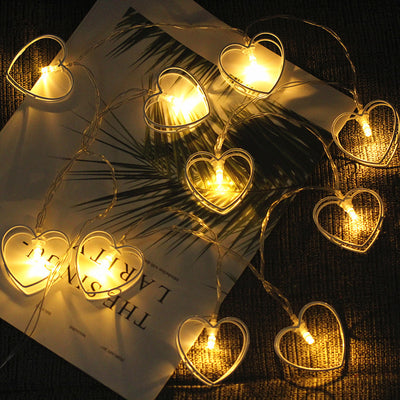 Love Heart Shaped String Lights Fairy Lights for Kids Bedroom Wedding Party Valentine's Day