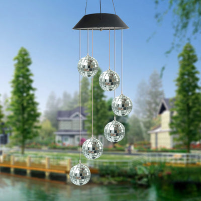 Solar Garden Light, Solar Mosaic Ball Wind Chimes, Solar Garden Decoration