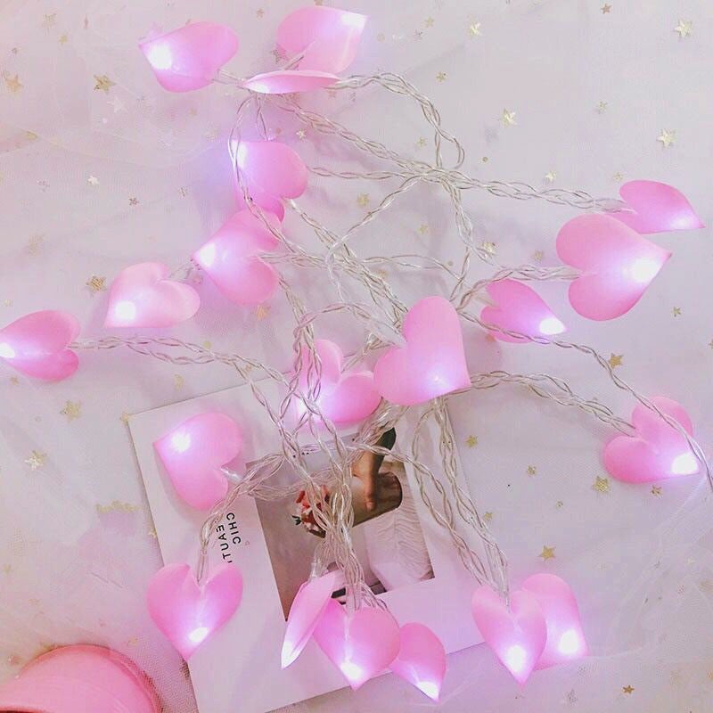 Valentines Day Decor Love Heart Shaped String Lights Fairy Lights