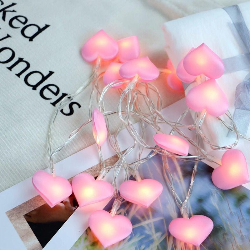 Valentines Day Decor Love Heart Shaped String Lights Fairy Lights