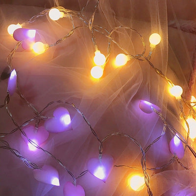 Valentines Day Decor Love Heart Shaped String Lights Fairy Lights