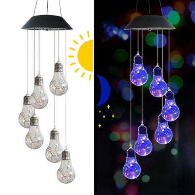 Solar Garden Light, Solar LED Bulb Wind Chimes, Solar Garden Decoration