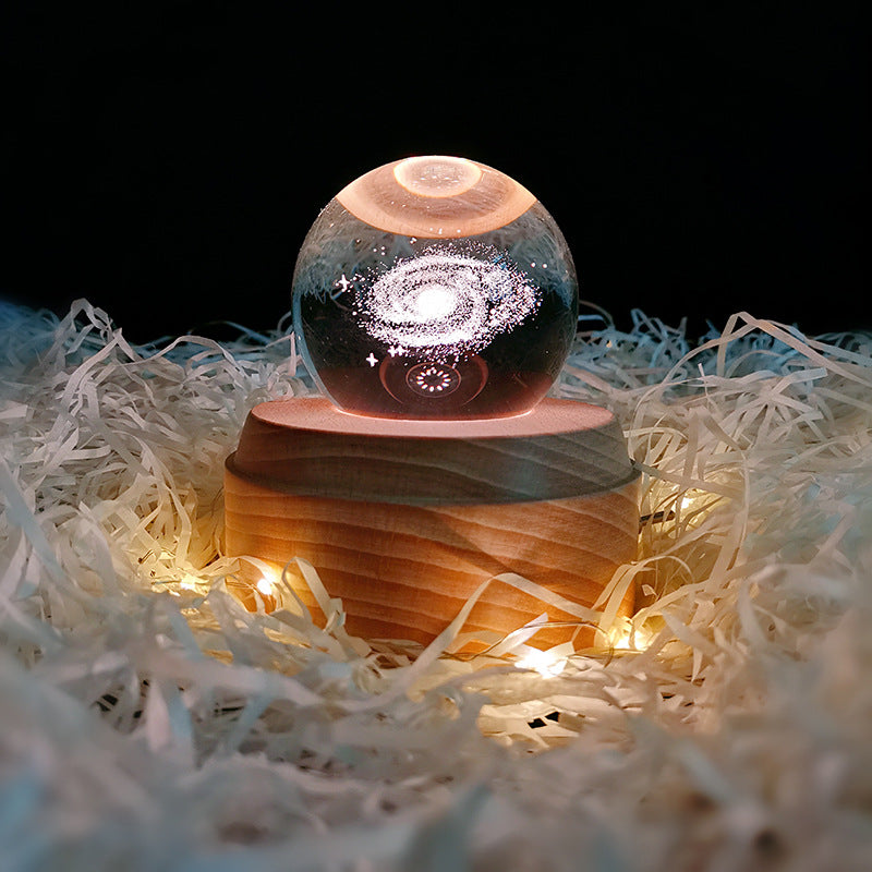 Crystal Ball, Milky Way Romantic Starry Night Light, Night Light Projector With Music