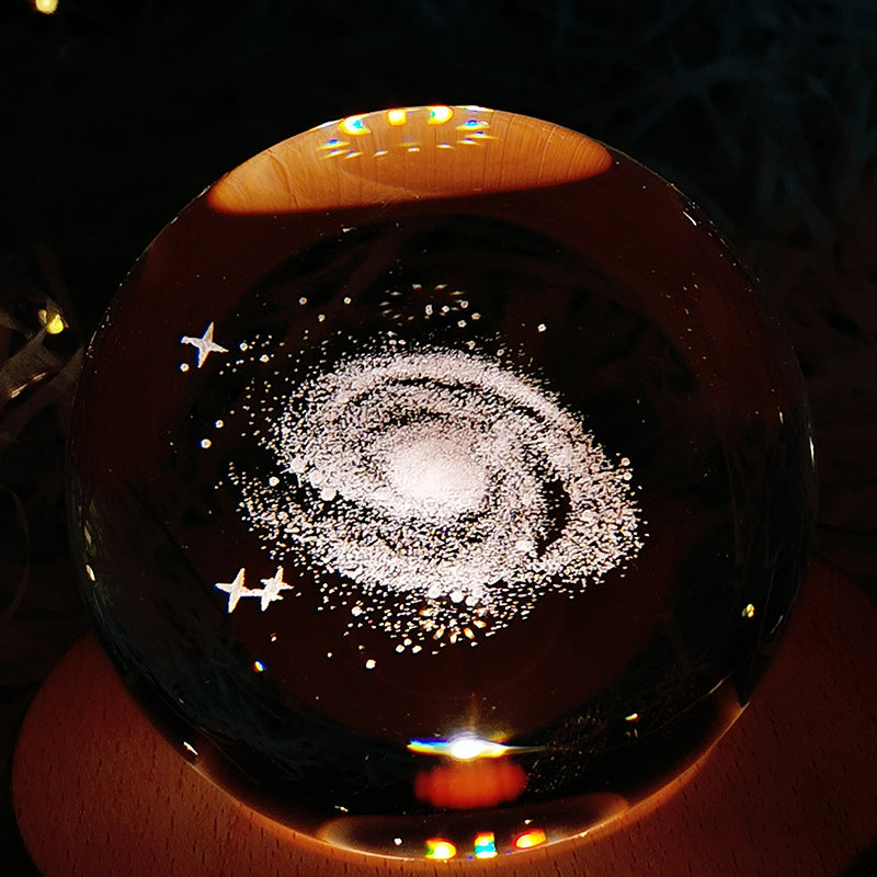 Crystal Ball, Milky Way Romantic Starry Night Light, Night Light Projector With Music