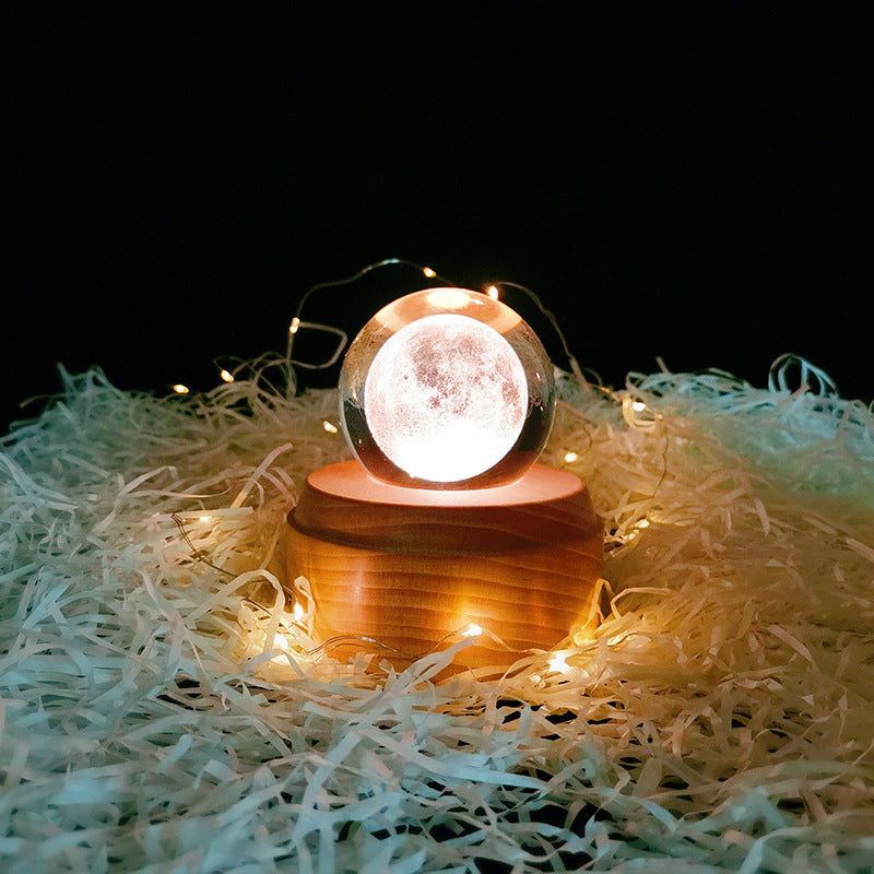 Crystal Ball,Moon Night Light, Night Light Projector With Music