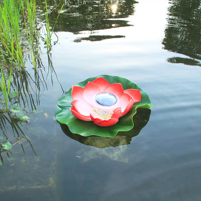 Solar Garden Light, Solar Floating Lotus Pool Light - Set of 2