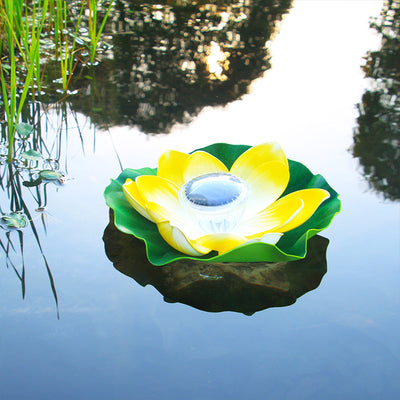 Solar Garden Light, Solar Floating Lotus Pool Light - Set of 2