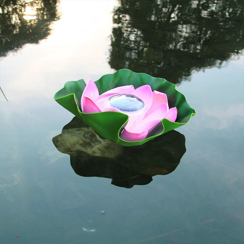 Solar Garden Light, Solar Floating Lotus Pool Light - Set of 2